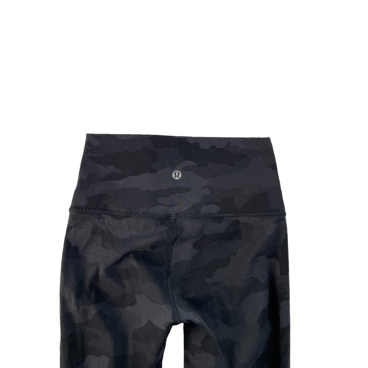 Women's Lululemon Athletica Black Camo Print High-Rise Leggings Size 6