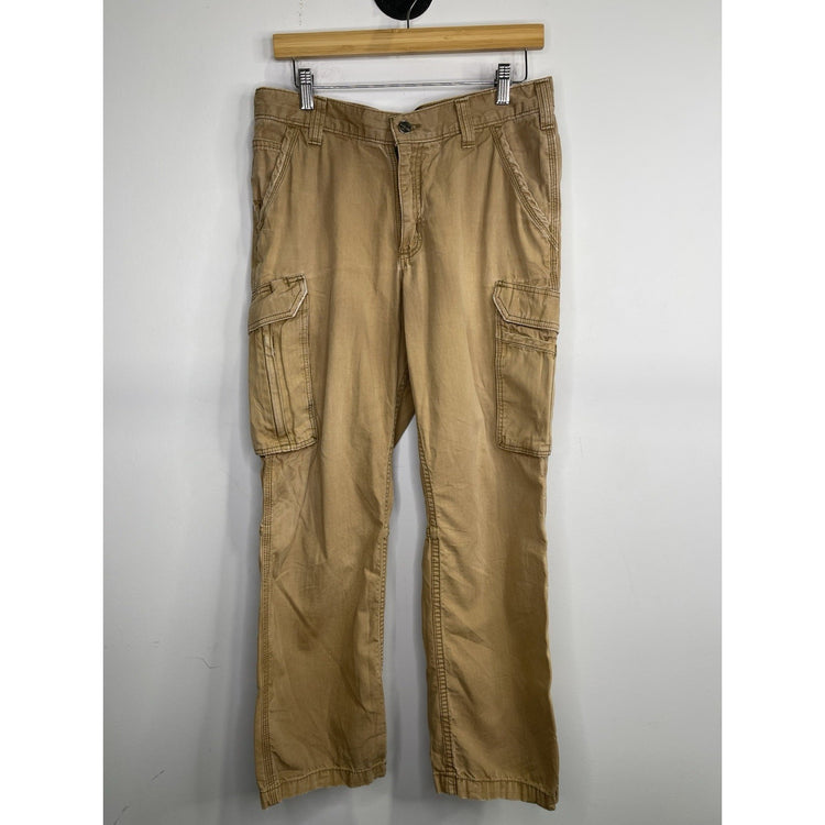 Men’s Workwear Carhartt Cargo Rip Stop Pants Relaxed Fit Khaki 32x30