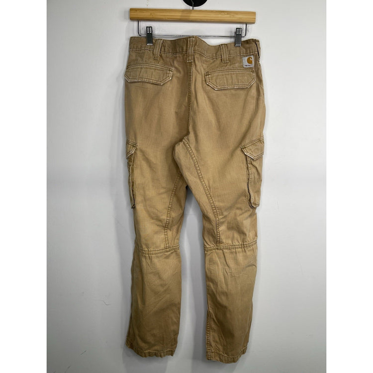 Men’s Workwear Carhartt Cargo Rip Stop Pants Relaxed Fit Khaki 32x30