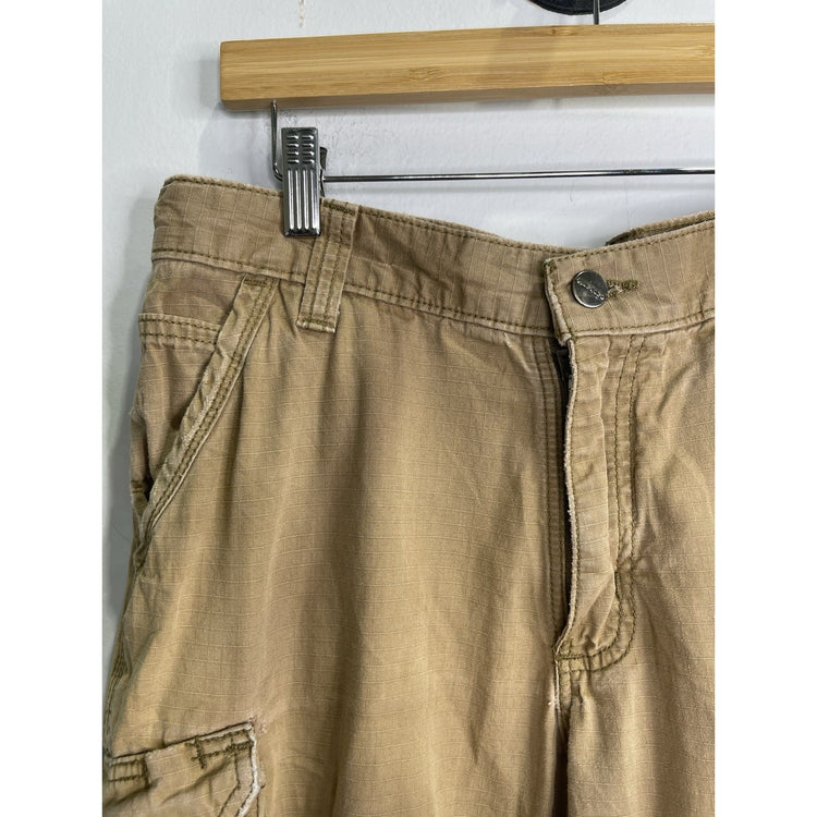 Men’s Workwear Carhartt Cargo Rip Stop Pants Relaxed Fit Khaki 32x30