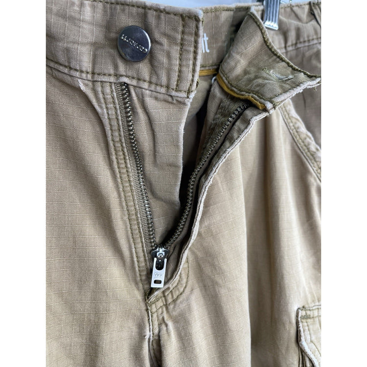 Men’s Workwear Carhartt Cargo Rip Stop Pants Relaxed Fit Khaki 32x30