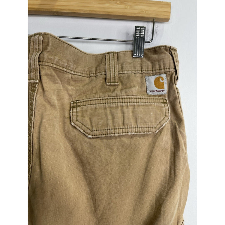 Men’s Workwear Carhartt Cargo Rip Stop Pants Relaxed Fit Khaki 32x30