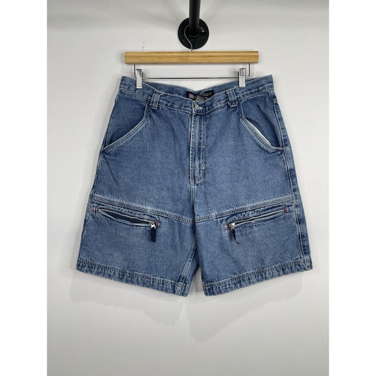 Men’s Y2K Faded Glory 6 Pocket Blue Denim Jorts 34x9.5