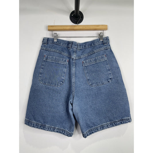 Men’s Y2K Faded Glory 6 Pocket Blue Denim Jorts 34x9.5