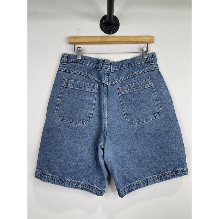 Men’s Y2K Faded Glory 6 Pocket Blue Denim Jorts 34x9.5