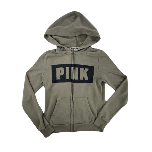 Women’s Victoria’s Secret PINK Sage Green Zip-Up Jacket Size XS