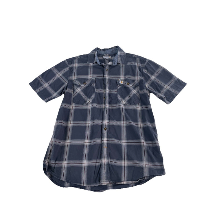 Mens Carhartt Classic Multicolor Plaid Button-Up Shirt Size L