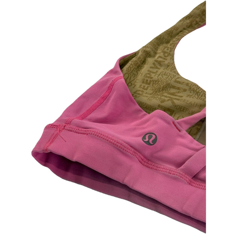 Women’s Lululemon Size 4 Pink Sports Bra