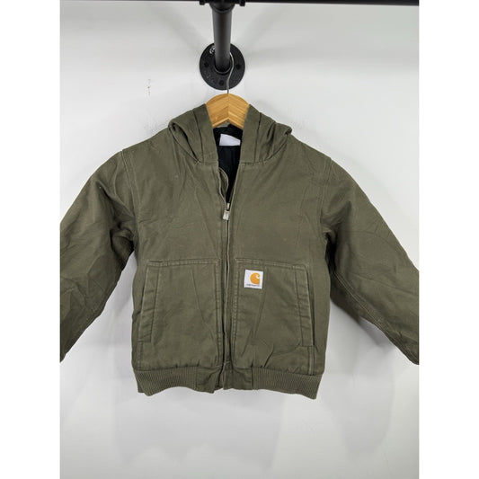 Vintage Kids Olive Green Carhartt Jacket Size Xs(6)