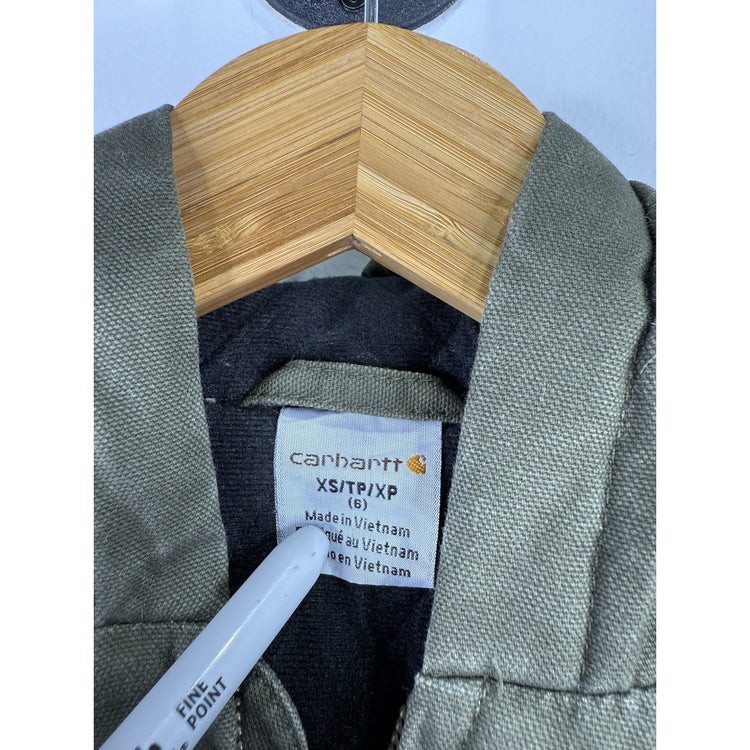 Vintage Kids Olive Green Carhartt Jacket Size Xs(6)