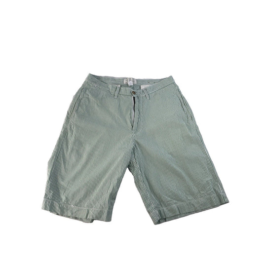 Mens American Eagle Green & White Micro Striped Shorts Size 32