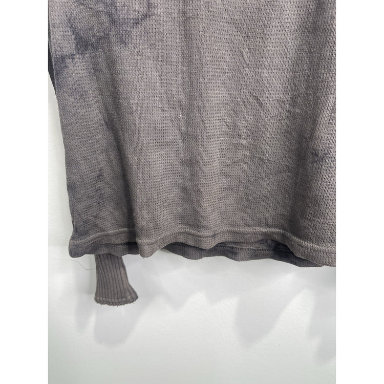 Men’s Y2K Affliction Black And Grey Knit Pullover Long Sleeve Shirt Sz L
