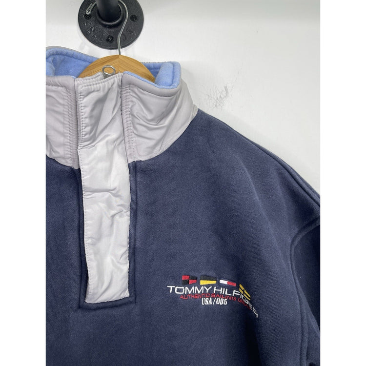 Vintage 90's Tommy Hilfiger Authentic Sailing Gear USA/085 Half Zip Jacket Sz L