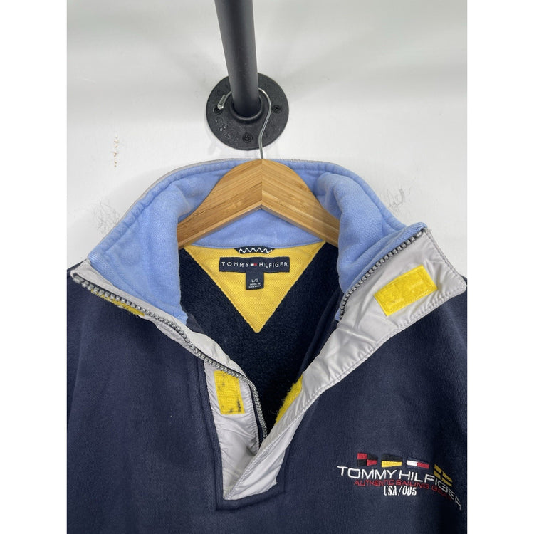 Vintage 90's Tommy Hilfiger Authentic Sailing Gear USA/085 Half Zip Jacket Sz L