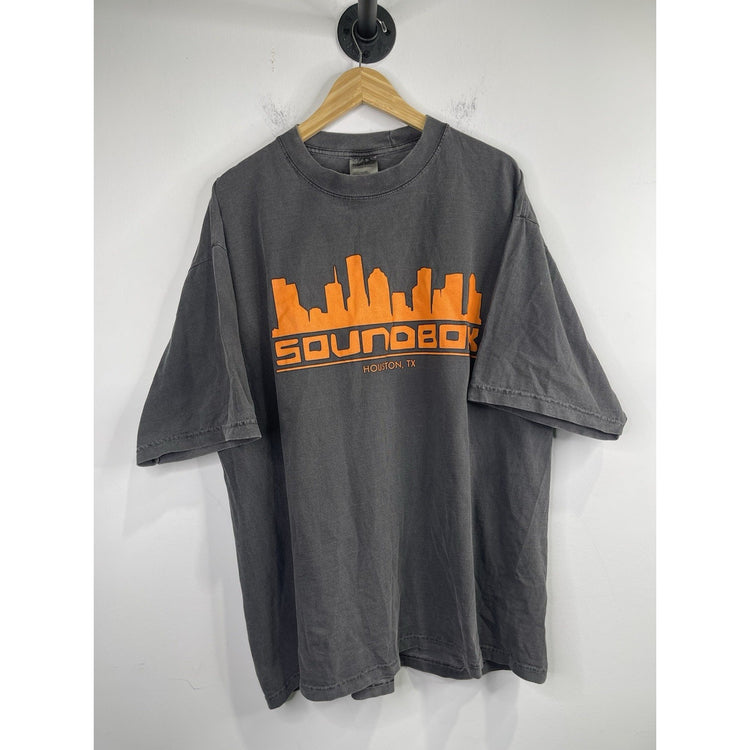 Men’s Vintage Shaka Wear Heavyweight Black ‘Soundbox Houston TX’ T Shirt Sz 2XL