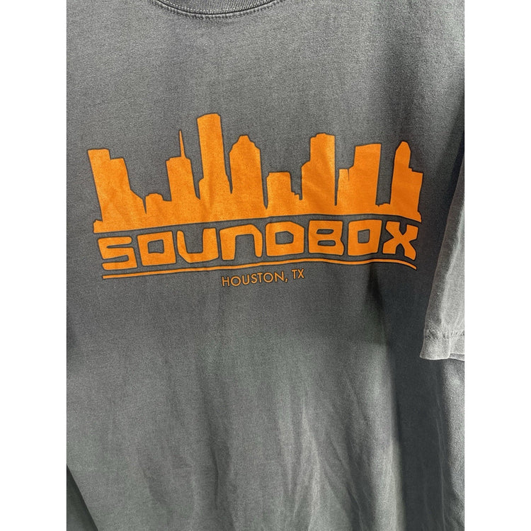 Men’s Vintage Shaka Wear Heavyweight Black ‘Soundbox Houston TX’ T Shirt Sz 2XL
