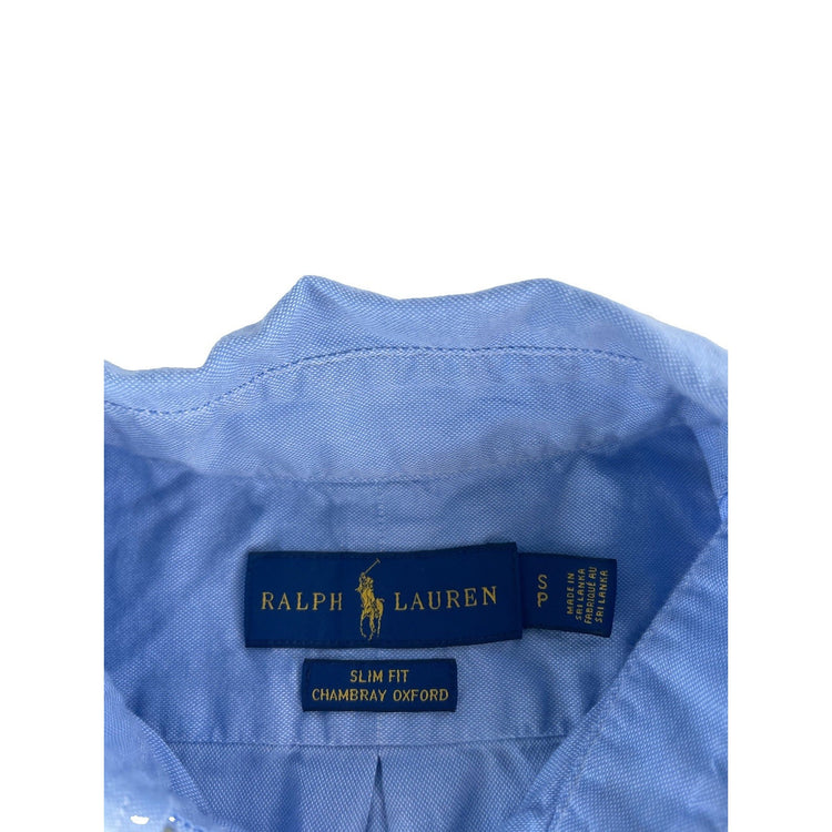 Mens Ralph Lauren Baby Blue Button-Down Shirt Size S