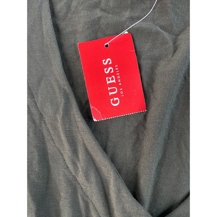 Women's GUESS Los Angeles Olive Green Wrap-Style Maxi Dress Size M