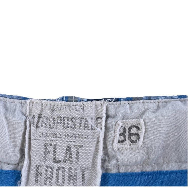 Mens Aeropostale Multicolor Plaid Patter Flat Front Shorts Size 36