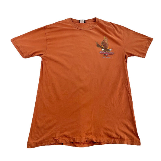 Men's Harley Davidson Las Vegas Cafe Basic Orange T-Shirt Size L