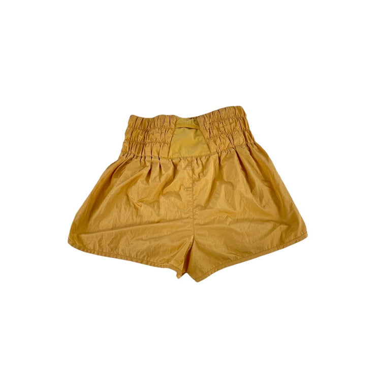 Womens Free People FP Movement Way Home Mustard Yellow Running Shorts Size M