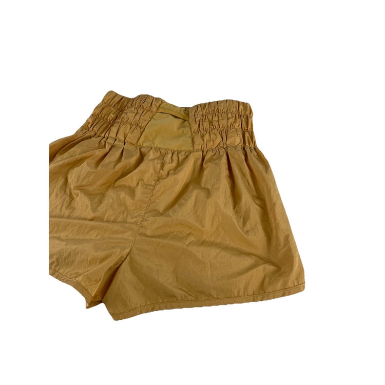 Womens Free People FP Movement Way Home Mustard Yellow Running Shorts Size M