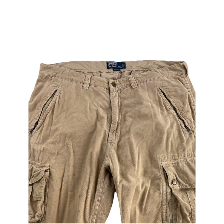 Mens Polo Ralph Lauren Size 38X30 Beige Corduroy Pants