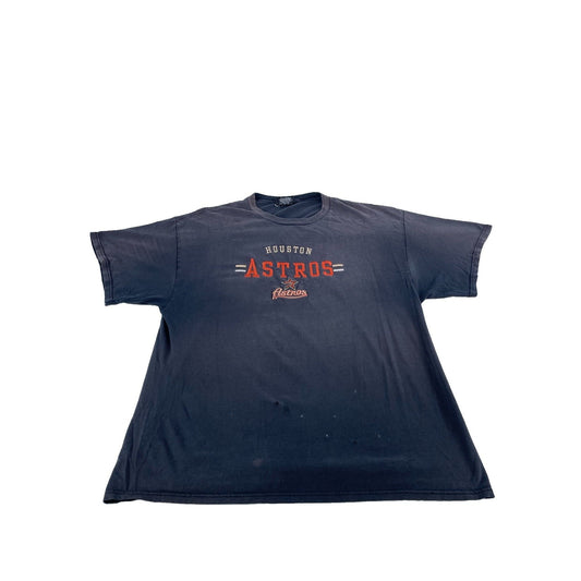 Mens Vintage Stitches Houston Astros Stitched Logo T-Shirt Gray Size Xl