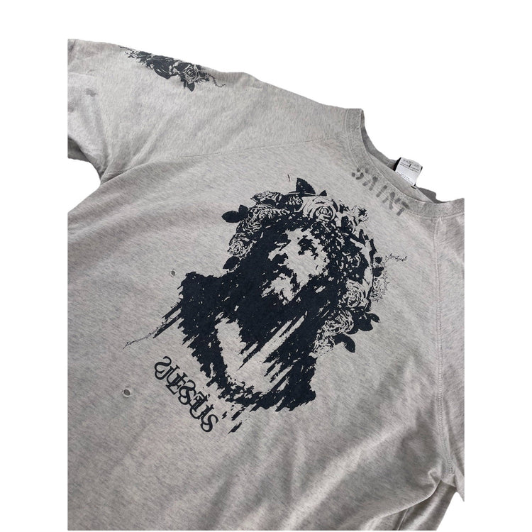 Mens Vintage T Shirt Xl Light Gray Jesus Graphic