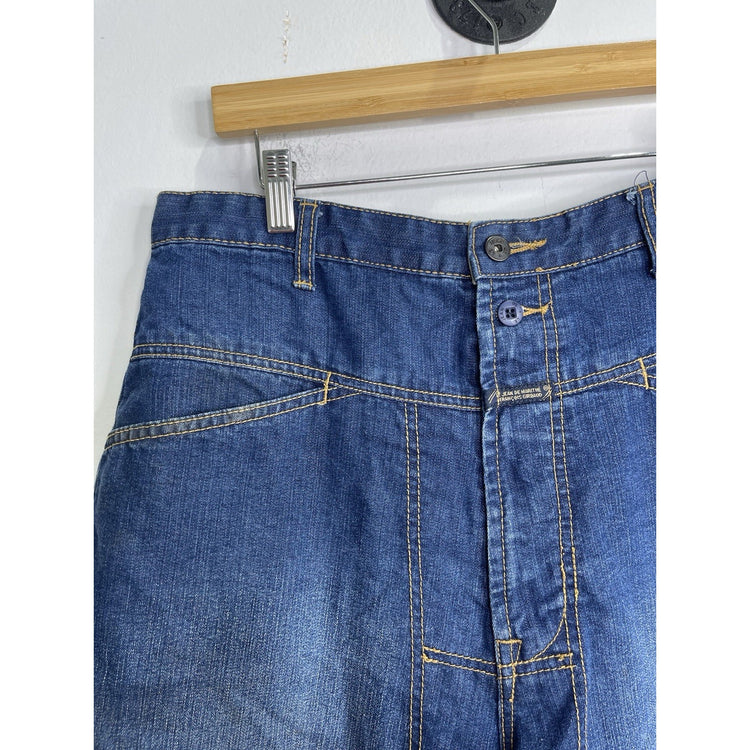 Le Jean De Marithe Francois Girbaud Shorts Mens 34 Blue Denim VTG