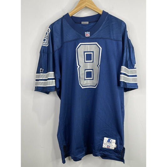 Vintage Men's TROY AIKMAN Dallas Cowboys Navy Blue CHAMPION Jersey 52