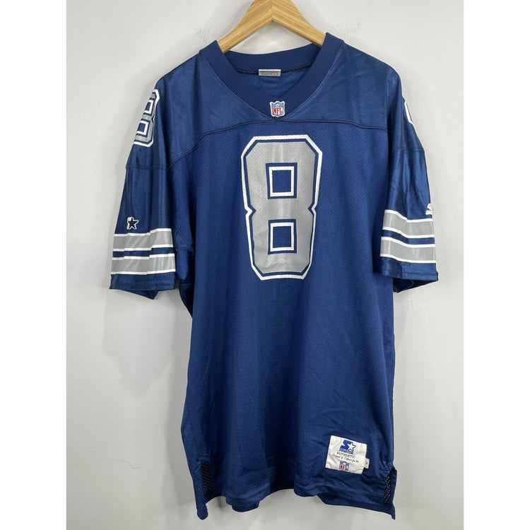 Vintage Men's TROY AIKMAN Dallas Cowboys Navy Blue CHAMPION Jersey 52