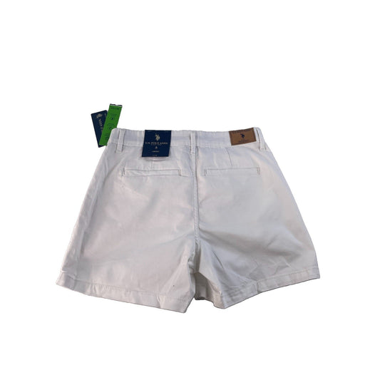 Womens U.S. Polo ASSN. White Chino Shorts Size 5