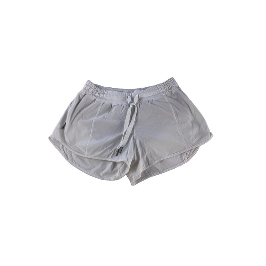 Womens Lululemon White Taupe Beige Athletic Shorts SIZE 8