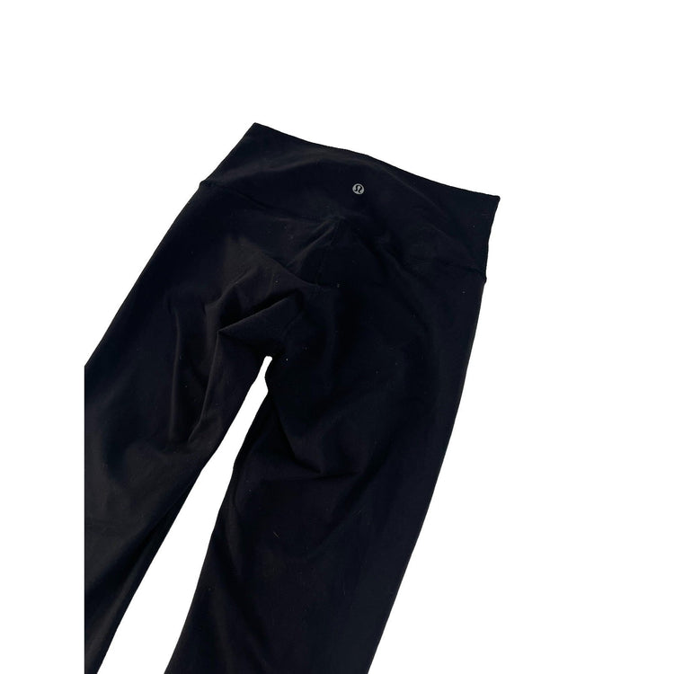 Womens Lululemon Black High Rise Crop Workout Yoga Leggings Pants SIZE 6