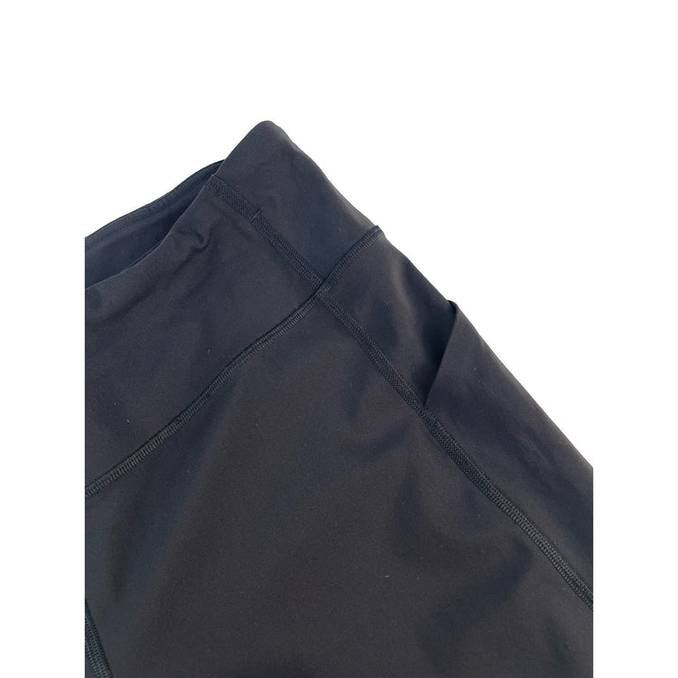 Womens Lululemon Black High Rise Yoga Crop Leggings With Pockets SIZE 12