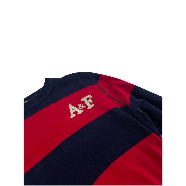 Abercrombie & Fitch Mens L Striped Muscle Sweatshirt