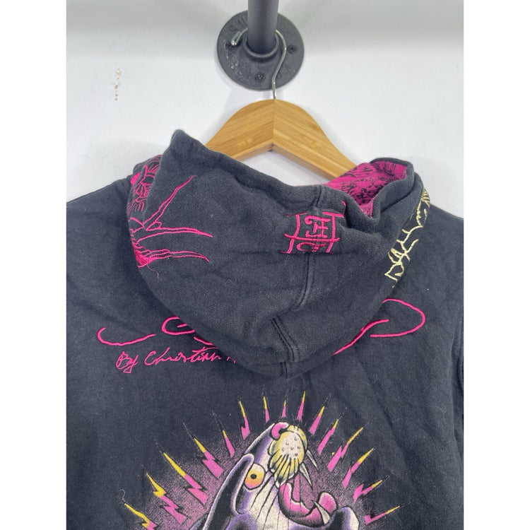Vintage/Y2k Ed Hardy Kids True Love Panther Zip-up Hoodie Size Large