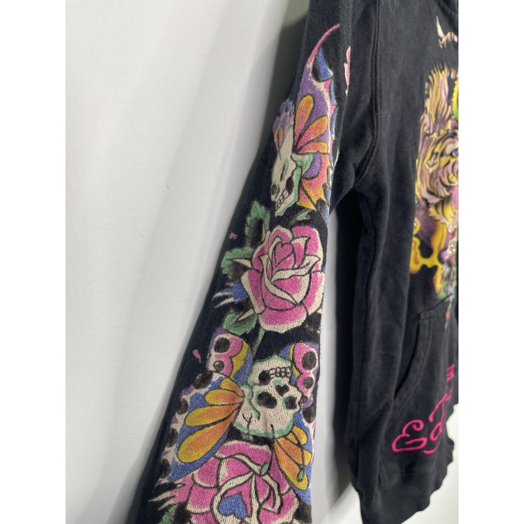 Vintage/Y2k Ed Hardy Kids True Love Panther Zip-up Hoodie Size Large