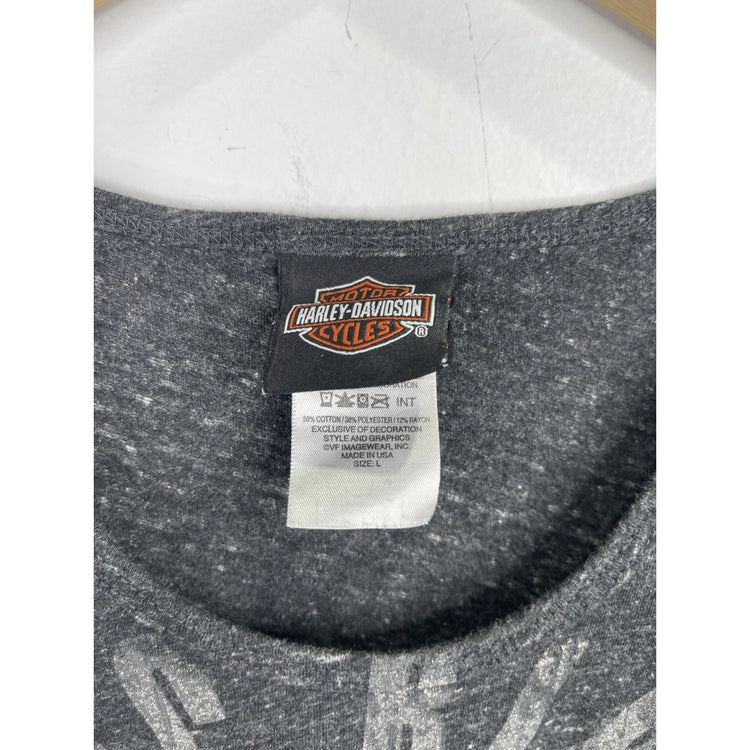 Harley Davidson Tank Top Womens L Classic Ride Paducah KY Sleeveless Gray Black