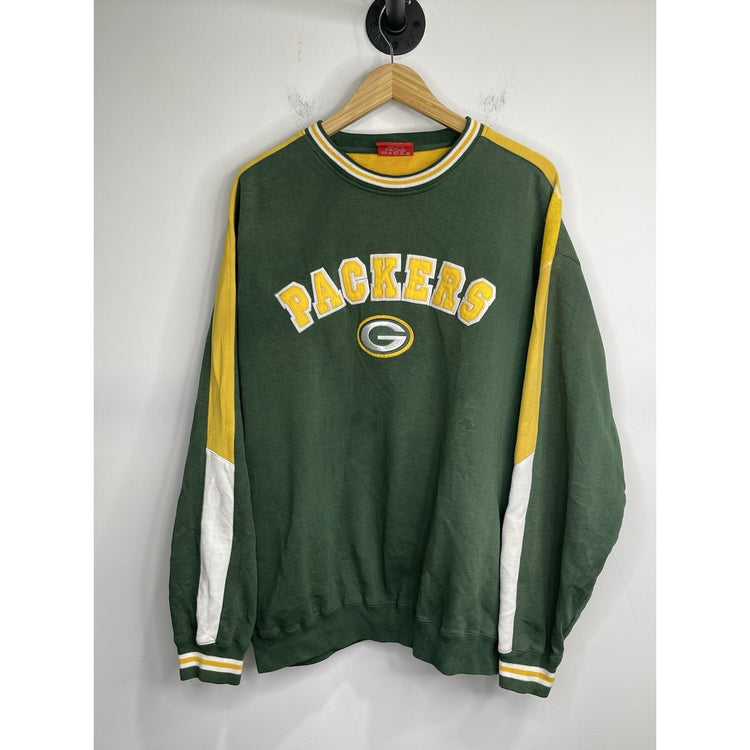 Vintage Green Bay Packers Sweatshirt Mens XL NFL Football Team Y2K Logo Sweater