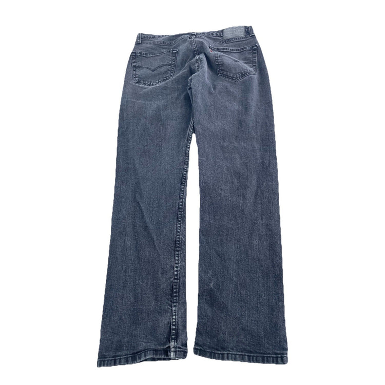 Mens Levis 505 Faded Black Straight Fit Denim Jeans Size 34x32