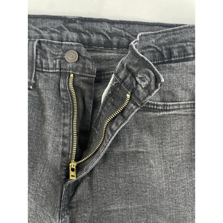 Mens Levis 505 Faded Black Straight Fit Denim Jeans Size 34x32