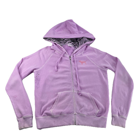 Women’s PINK Victoria Secret Regular Light Purple Zip Up Jacket Size S