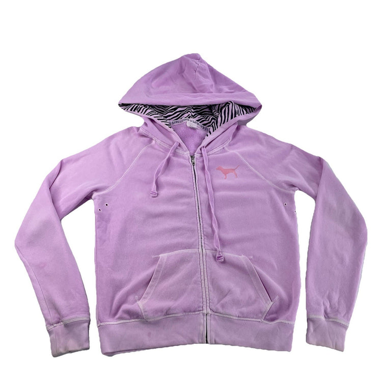 Women’s PINK Victoria Secret Regular Light Purple Zip Up Jacket Size S