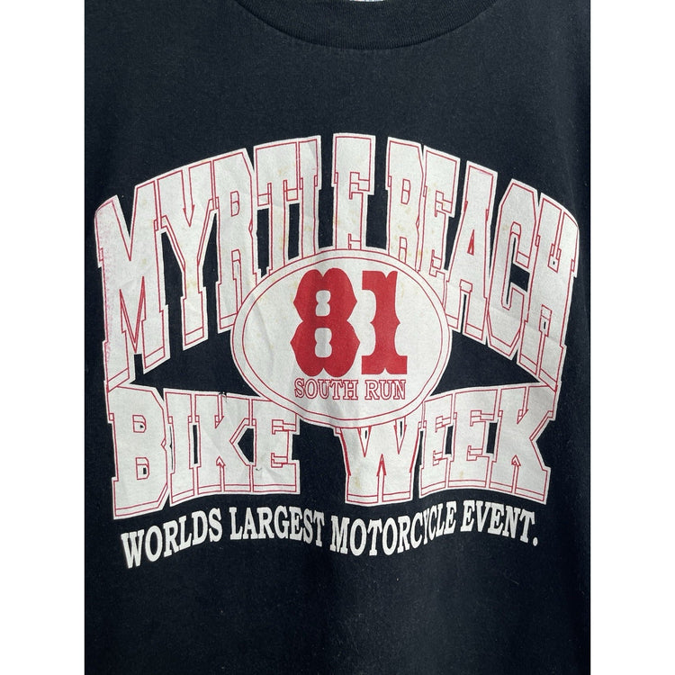 Men’s Vintage 81 South Run Myrtle Beach Bike Week Graphic T Shirt Sz L