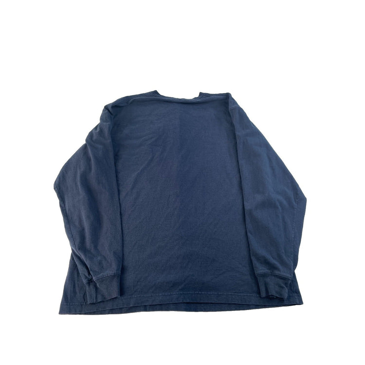 Mens Carhartt Orignal Fit Solid Dark Blue LongSLeeve Shirt Size L