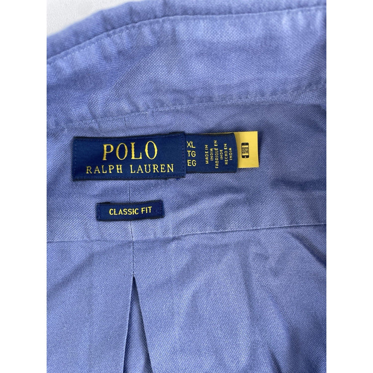 Mens Polo Ralph Lauren Blue Short Sleeve Classic Fit Shirt Size XL