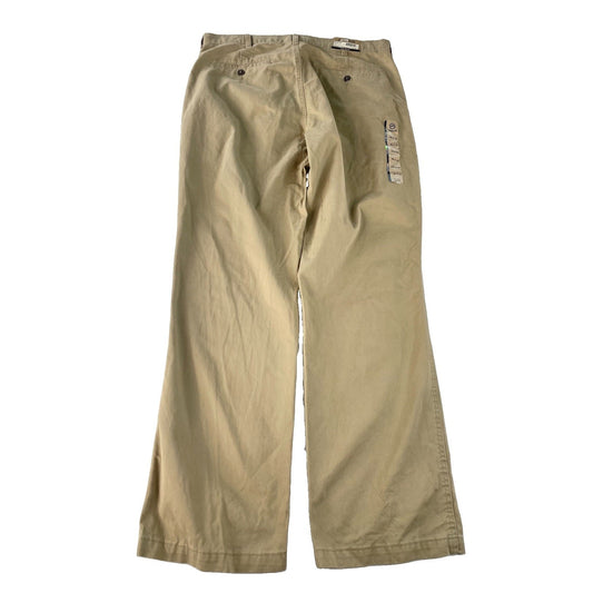 Mens Magellan Outdoors NWT Khaki Tan Flat Front Twill Chino Pants SIZE 36x32