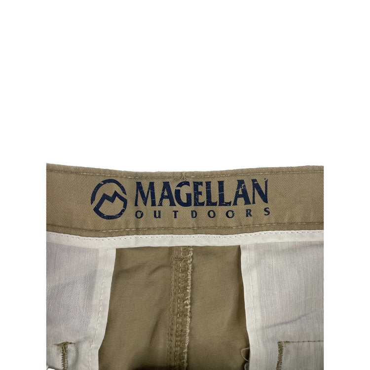 Mens Magellan Outdoors NWT Khaki Tan Flat Front Twill Chino Pants SIZE 36x32
